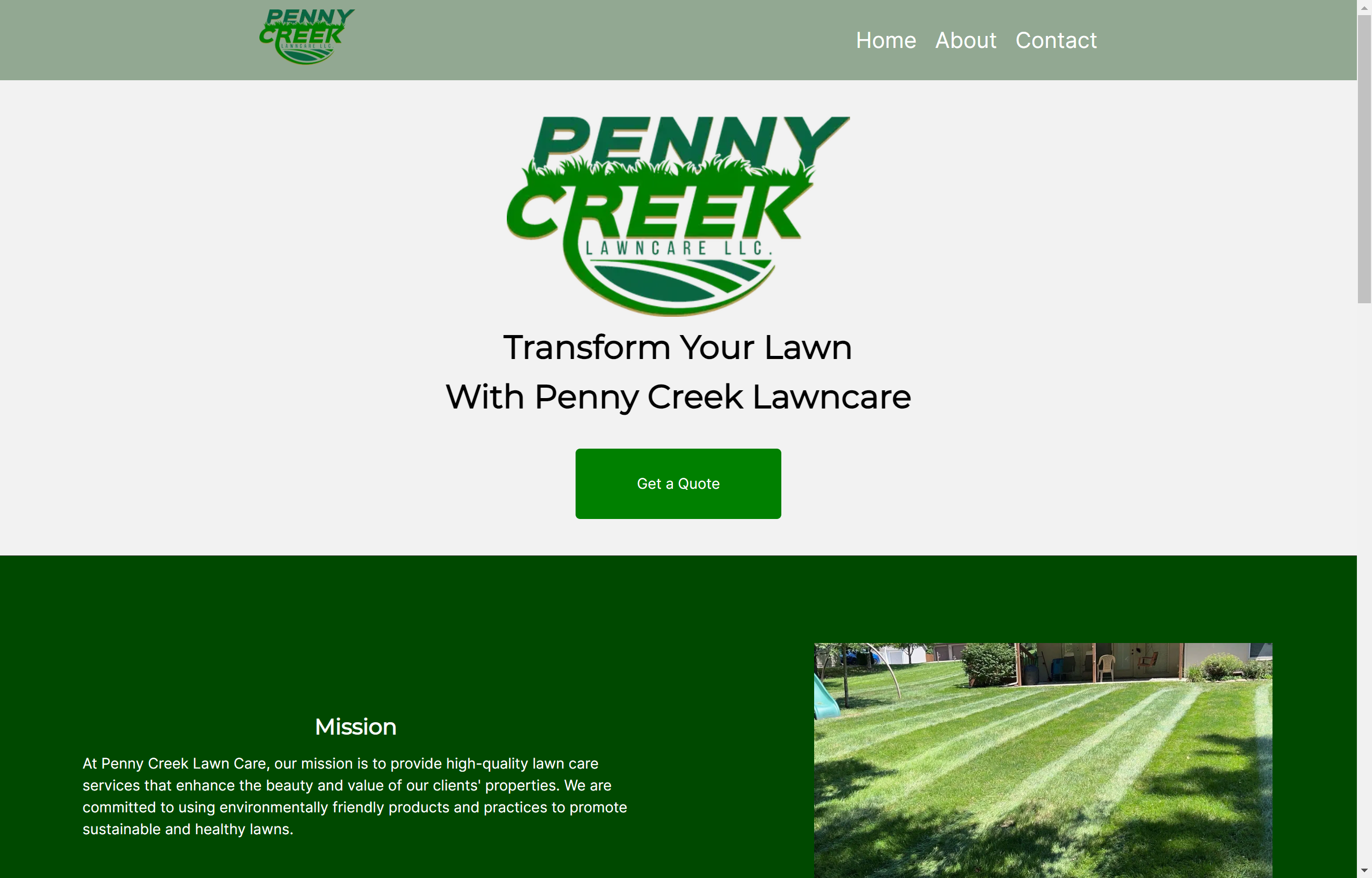 picture of Penny Creek Lawncare LLC.'s website